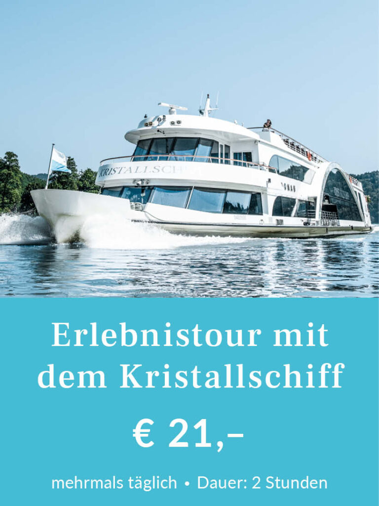 Erlebnistour mit Kristallschiff, Dauer ca. zwei Stunden. Mehrmals täglich ab Passau. Tickets für 21 Euro pro Person. Für mehr Infos oder eine Buchung bitte hier klicken.