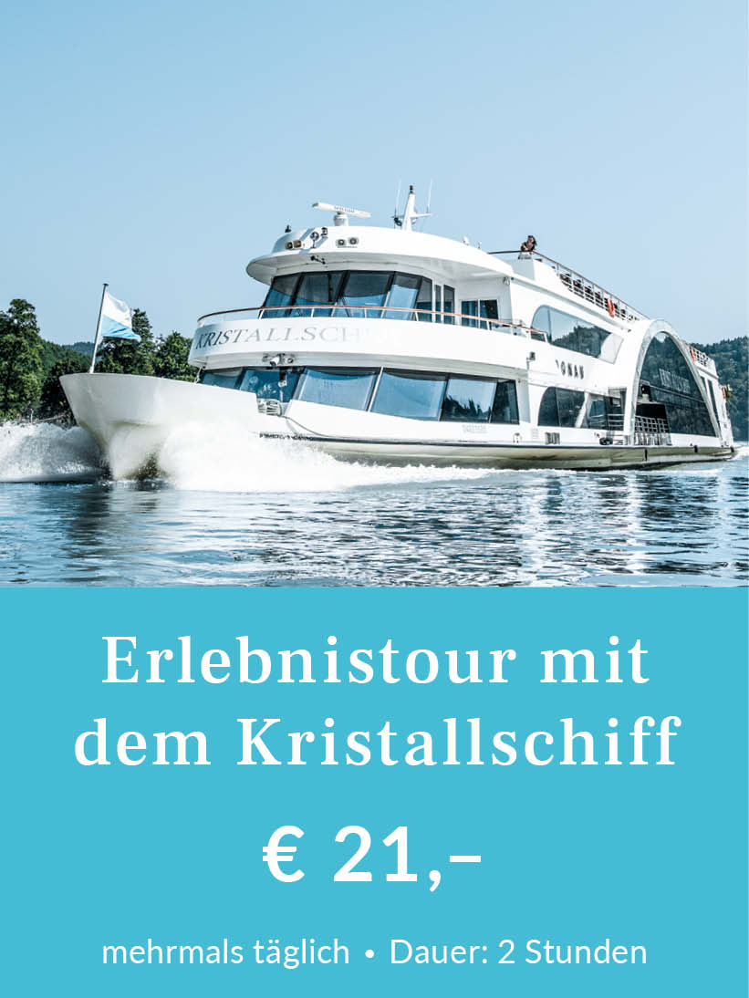 Erlebnistour mit Kristallschiff, Dauer ca. zwei Stunden. Mehrmals täglich ab Passau. Tickets für 21 Euro pro Person. Für mehr Infos oder eine Buchung bitte hier klicken.