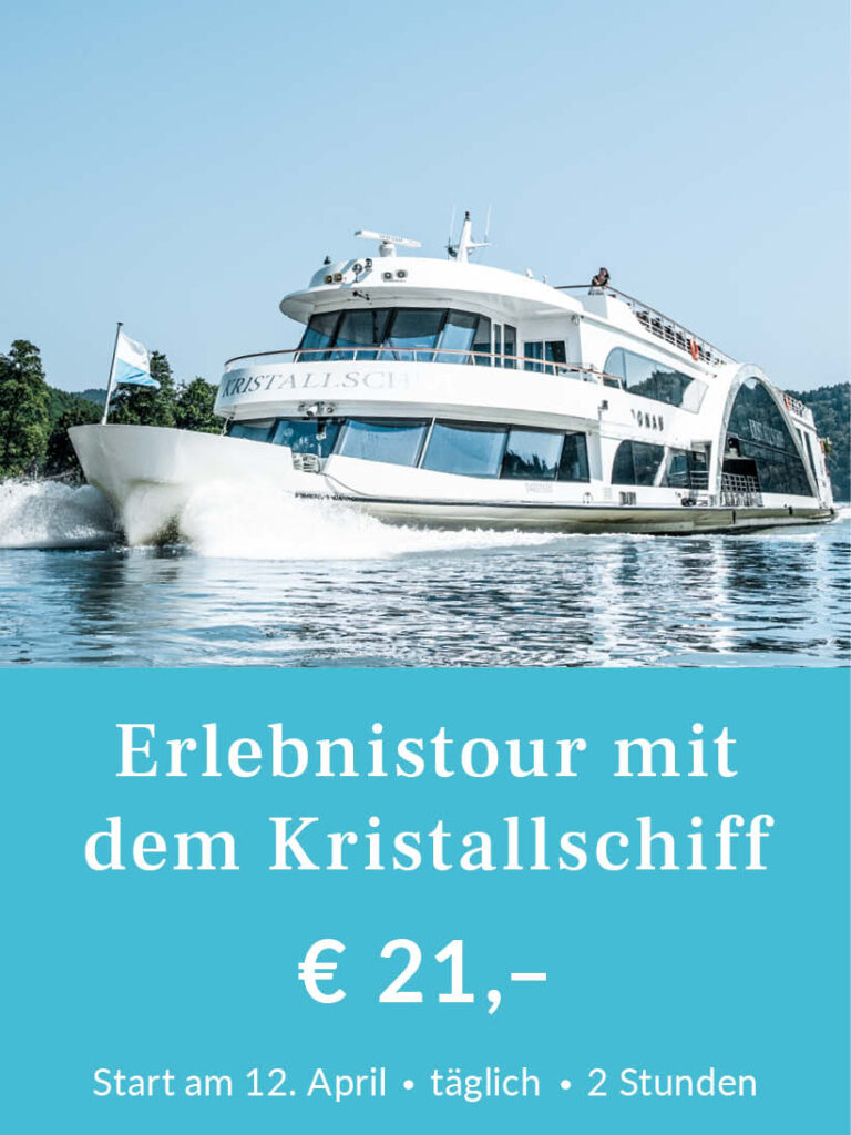 Erlebnistour mit Kristallschiff, Dauer ca. zwei Stunden. Täglich ab Passau, Start am 12. April. Tickets für 21 Euro pro Person. Für mehr Infos oder eine Buchung bitte hier klicken.